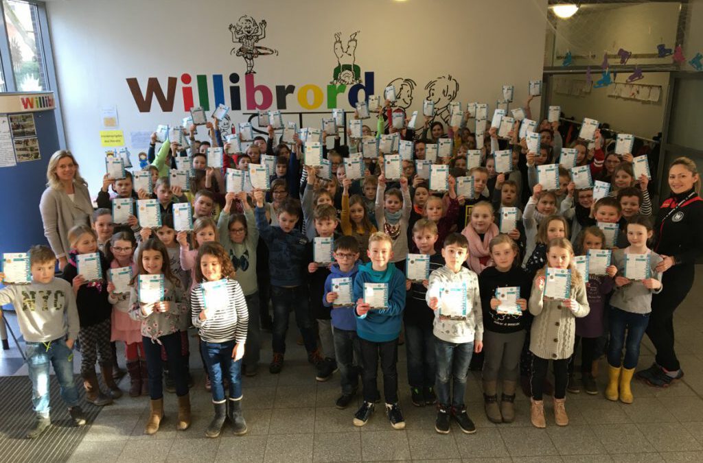 144 Kinder der Willibrordschule schaffen das Sportabzeichen im Jahr 2019